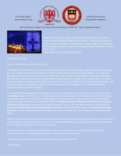 December 2016 - St. John Vianney Catholic School