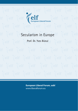 Secularism in Europe - European Liberal Forum