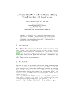 A Termination Proof of Reduction in a Simply Typed Calculus with
