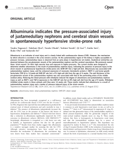 Albuminuria indicates the pressure-associated
