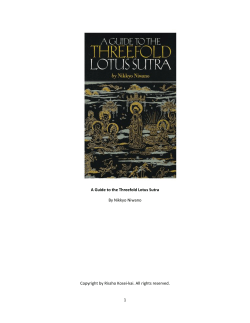 A Guide to the Threefold Lotus Sutra - Rissho Kosei