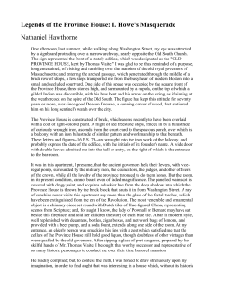 Legends of the Province House: I. Howe`s