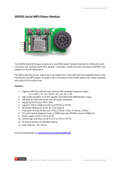 SPE035 Serial MP3 Player Module