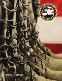 Annual Report 2013 - Fox Valley Veterans Council, Inc.