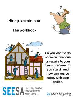 Hiring a contractor The workbook