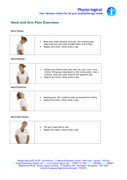 Neck and Arm Pain Exercises - Physio