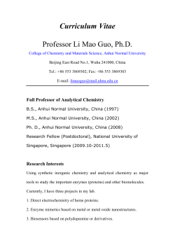 Full Professor of Analytical Chemistry