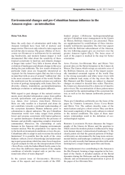 Environmental changes and pre-Columbian human