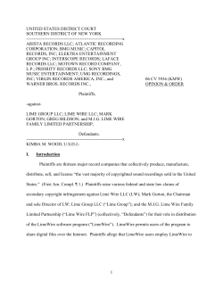 1 UNITED STATES DISTRICT COURT SOUTHERN DISTRICT OF