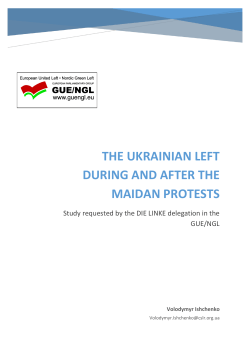 THe Ukrainian left during and after the MAIDAN protests