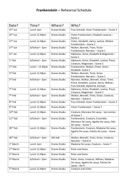 Frankenstein - Lincroft School