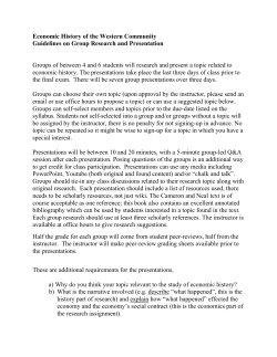 Economic History of the Western Community (ECO 1326)