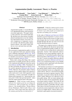Argumentation Quality Assessment: Theory vs