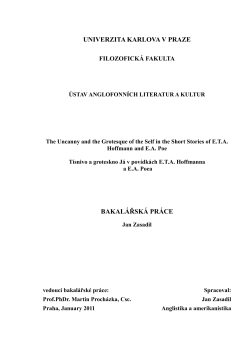 UNIVERZITA KARLOVA V PRAZE BAKAL&Aacute;ŘSK&Aacute; PR&Aacute;CE