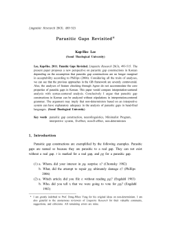 Parasitic Gaps Revisited