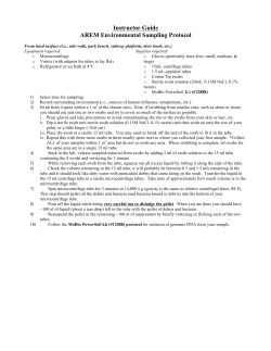 Instructor Guide AREM Environmental Sampling Protocol
