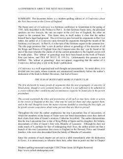 A Conference About the Next Succession to the Crown of England