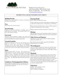 Residential Decks - Town of Walworth