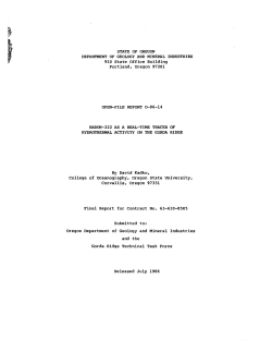 DOGAMI Open-File Report O-86-14, Radon 222 as a real