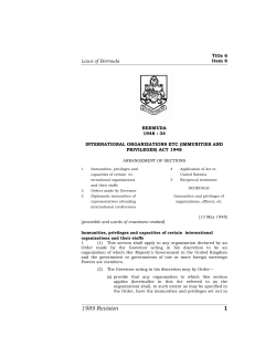 International Organizations etc (Immunities and Privileges) Act 1948