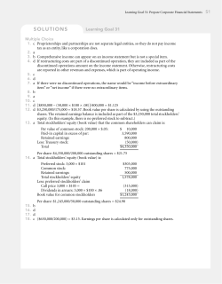 Learning Goal 31: Prepare Corporate Financial Statements