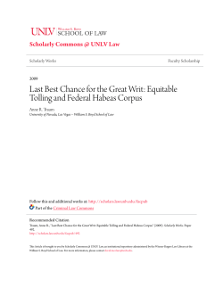 Equitable Tolling and Federal Habeas Corpus