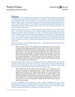 Identifying Mood and Tone | H-1 Point of View