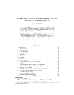 A STRUCTURE THEOREM OF SEMIMODULAR LATTICES: THE