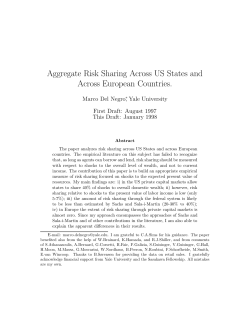 Aggregate Risk Sharing Across US States and Across European
