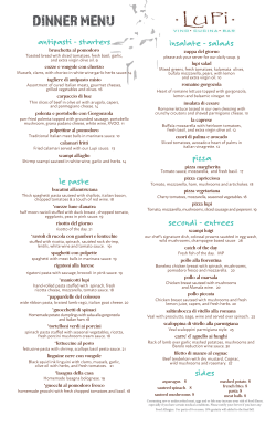 DINNER MENU - lupivinocucina.com