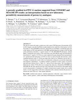A porosity gradient in 67P/CG nucleus suggested