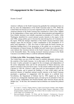 US engagement in the Caucasus: Changing gears