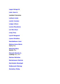 Lagan Briege M. Lalor Joan G. Lambert Veronica Latham Linda