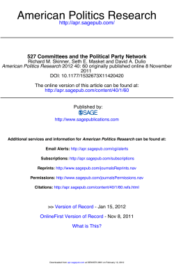 527 Committees and the Political Party Network