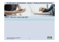 How do I work with BSI?