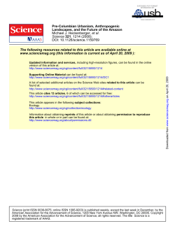 Pre-Columbian Urbanism, Anthropogenic Landscapes, and the