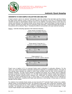 Isokinetic Flyash Sampling - Innovative Combustion Technologies