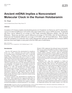 Ancient mtDNA Implies a Nonconstant Molecular Clock in the