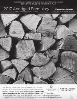 Abridged Formulary - Martin`s Point Generations Advantage