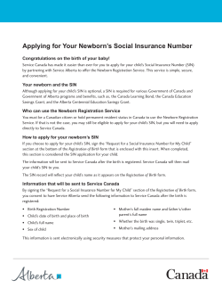 Applying for Your Newborn`s Social Insurance Number