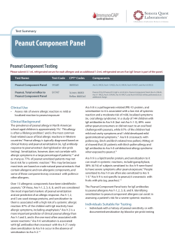 Peanut Component Testing - Test Summary