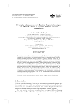 Developing a Japanese Adverb-Emotion Corpus to Investigate the