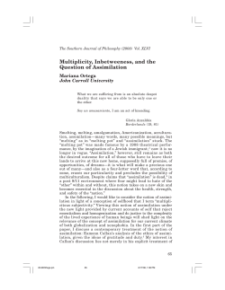 Multiplicity, Inbetweeness, and the Question of Assimilation