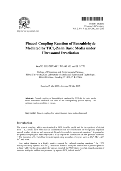Pinacol Coupling Reaction of Benzaldehyde Mediated by