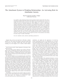 The Attachment System in Fledgling Relationships