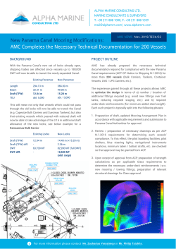 New Panama Canal Mooring Modifications: AMC Completes the