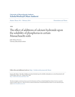 The effect of additions of calcium hydroxide upon the solubility of