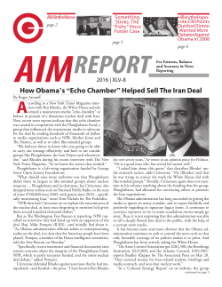 How Obama`s &ldquo;Echo Chamber&rdquo; Helped Sell The Iran Deal