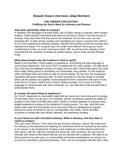 Deepak Chopra interviews Jalaja Bonheim