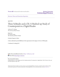 Three Solitudes and a DJ: A Mashed-up Study of Counterpoint in a